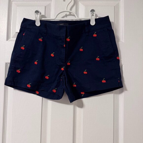 J.Crew 4" Chino Short with Embroidered Cherries - Picture 1 of 3